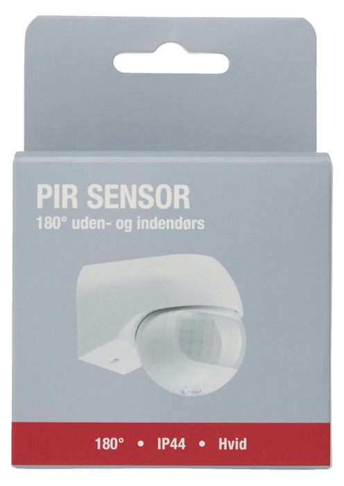 PIR-sensor 180° innendørs/utendørs hvit – Elworks